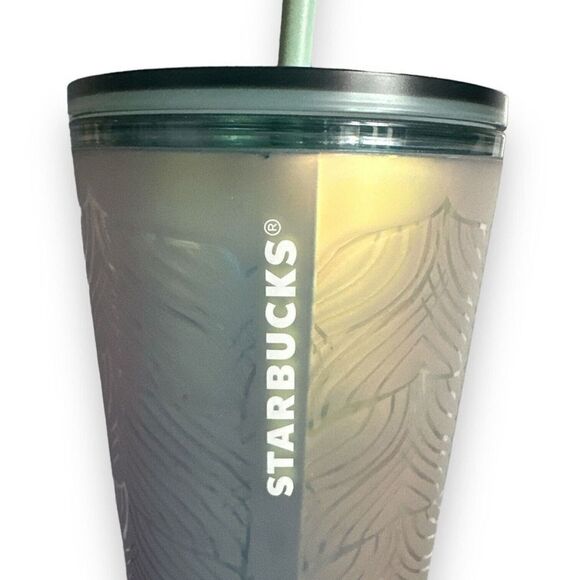 2021 Starbucks Matte Iridescent Mermaid Tail Cold Cup Venti Tumbler 24 oz - Picture 4 of 7